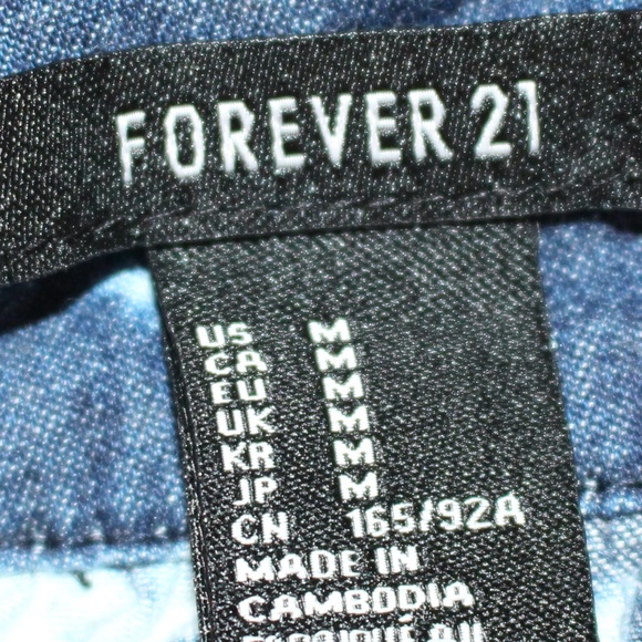 Forever 21, Acid wash denim open back 90's dress - Picture 7 of 8
